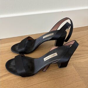 Tabitha Simmons Black Slingback Heels